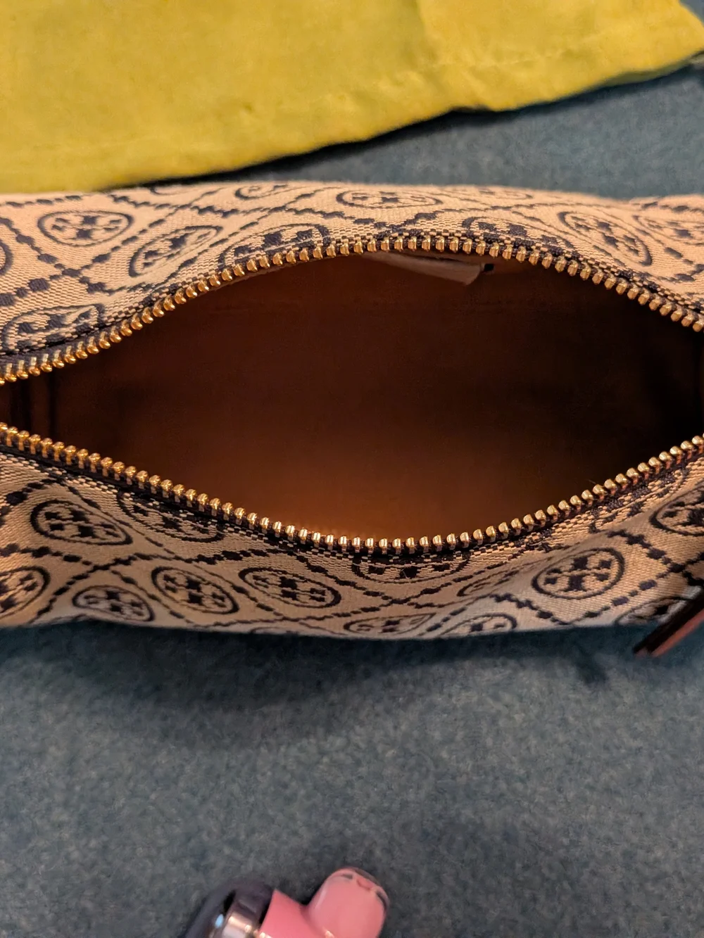 Tory Burch Monogram Shoulder Barrel Bag